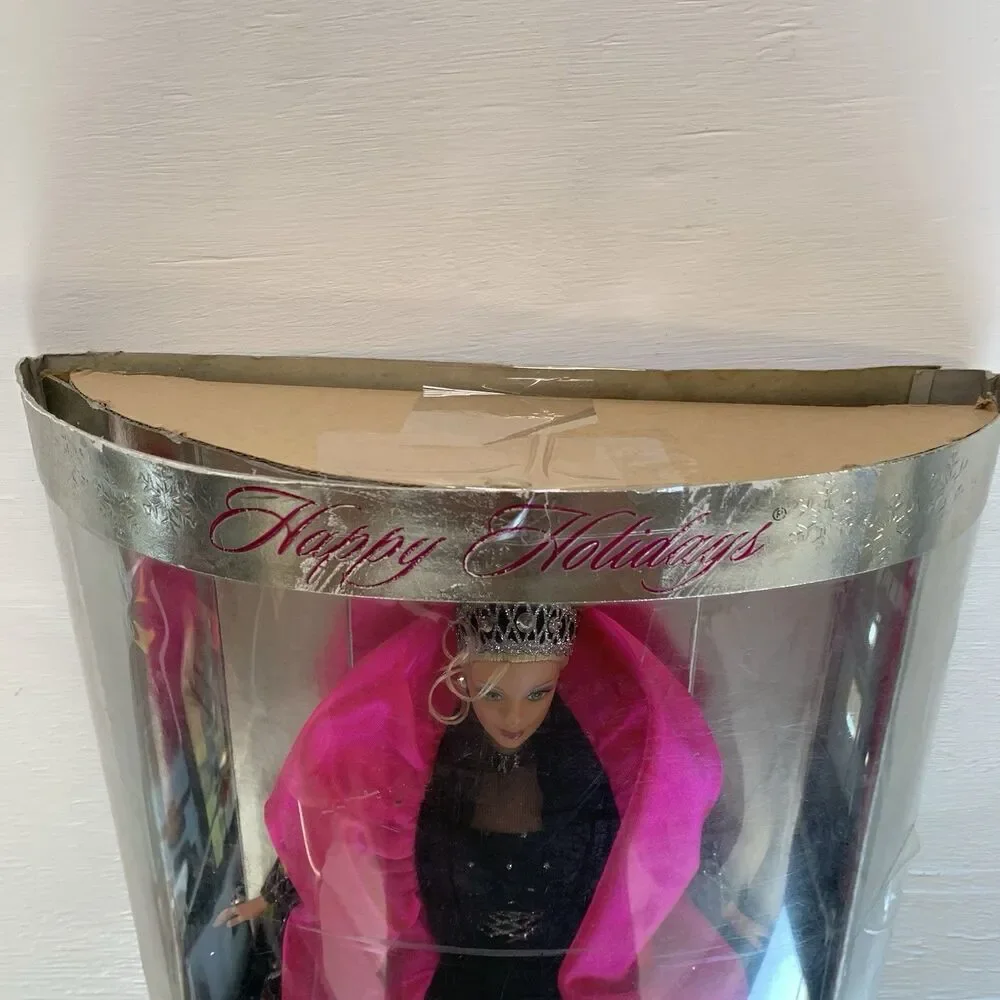 1998 Rare Happy Holidays Barbie with Multiple Print Errors But Bad Box